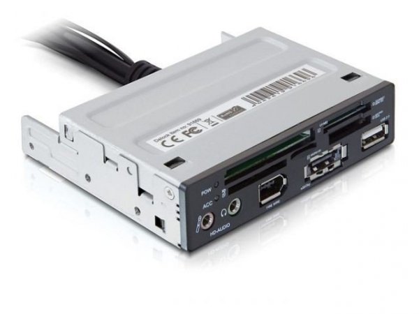 Delock Czytnik kart 3.5 43in1/USB/eSata/Audio/FireWire     Czarny
