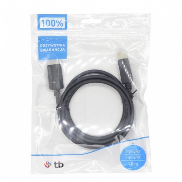 TB Kabel DisplayPort M/M 1.8 m. czarny