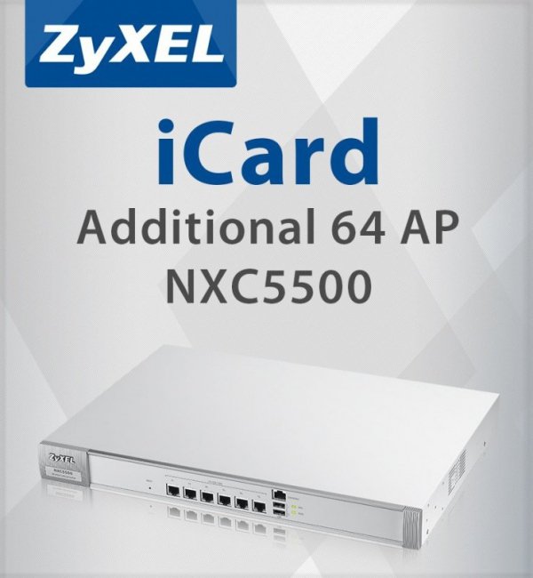 Zyxel Aktualizacja E-icard 64 AP Lic dla NXC5500 LIC-AP-ZZ0005F