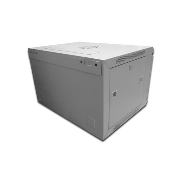 Digitus Szafa wisząca jednosekcyjna 19 cali 6U 368/600/450mm, drzwi szklane, szara (RAL7035), zmontowana