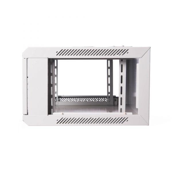 Digitus Szafa wisząca jednosekcyjna 19 cali 6U 368/600/450mm, drzwi szklane, szara (RAL7035), zmontowana