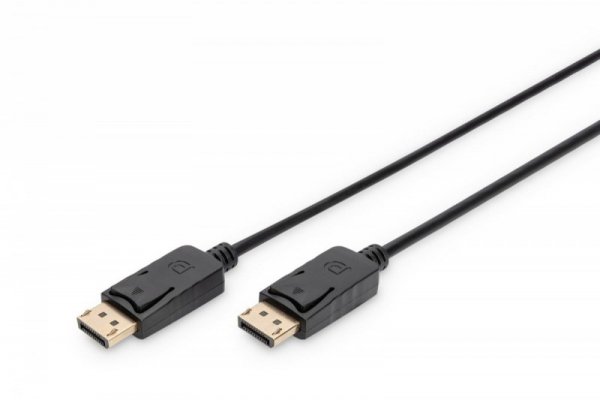 Digitus Kabel poĹÄczeniowy DisplayPort z zatrzaskami 1080p 60Hz FHD Typ DP/DP M/M czarny 15m