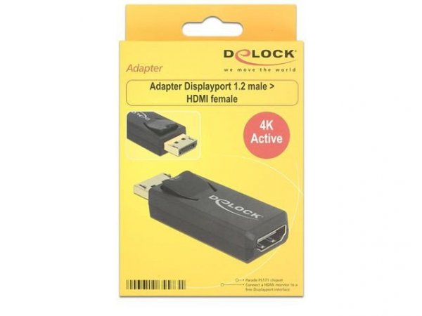 Delock Adapter Displayport 1.2(M)-&gt;HDMI(F) 4K Active