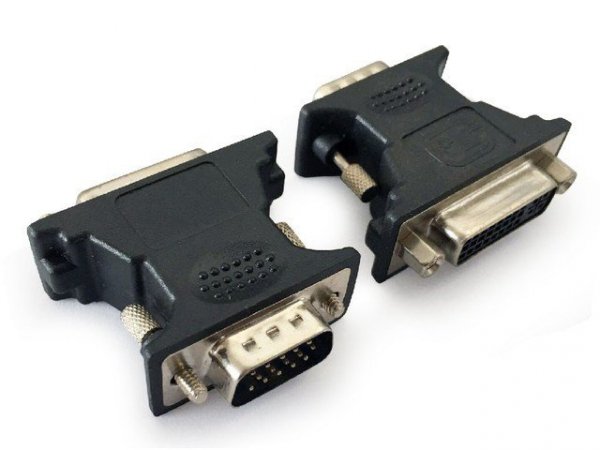 Gembird Adapter VGA(M)-&gt;DVI-A(F) czarny