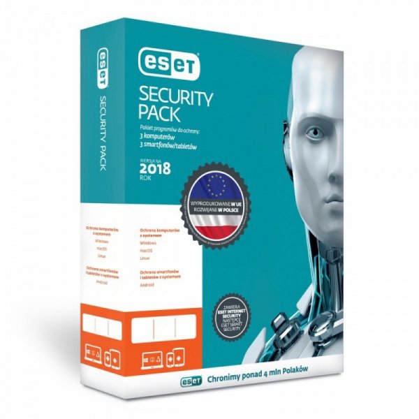 ESET Security Pack BOX 3PC+3Sm 2Y ESP-N-2Y-6D Nowa