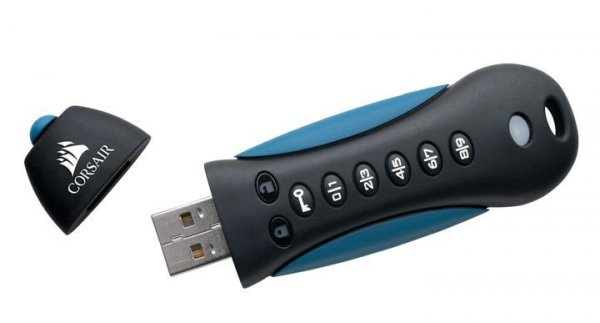 Corsair PADLOCK 3 16GB USB3.0 keypad, Secure 256-bit hardware AES       encryption