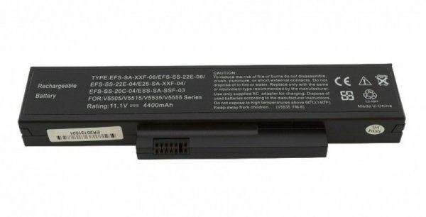 Mitsu Bateria do Fujitsu V5515, V5535, V5555 4400 mAh (49 Wh) 10.8 - 11.1 Volt
