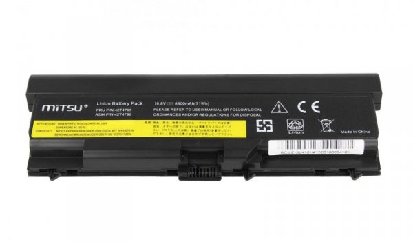 Mitsu Bateria do Lenovo E40, E50, SL410, SL510 6600 mAh (71 Wh) 10.8 - 11.1 Volt