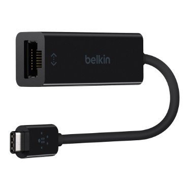 Belkin Adapter przejsciówka USB-C do Gigabit Ethernet 15cm czarny