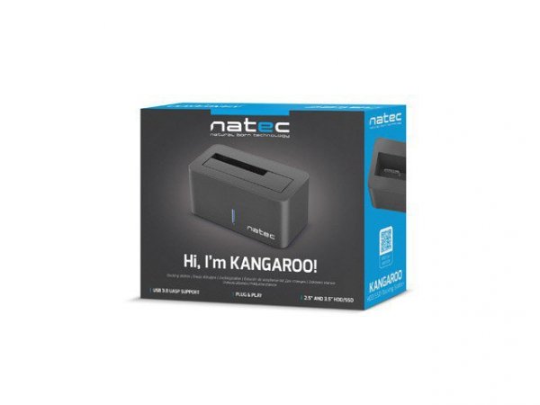 Natec Stacja dokująca HDD Kangaroo SATA 2.5&#039;&#039;+3.5&#039;&#039; USB 3.0 + zasilacz