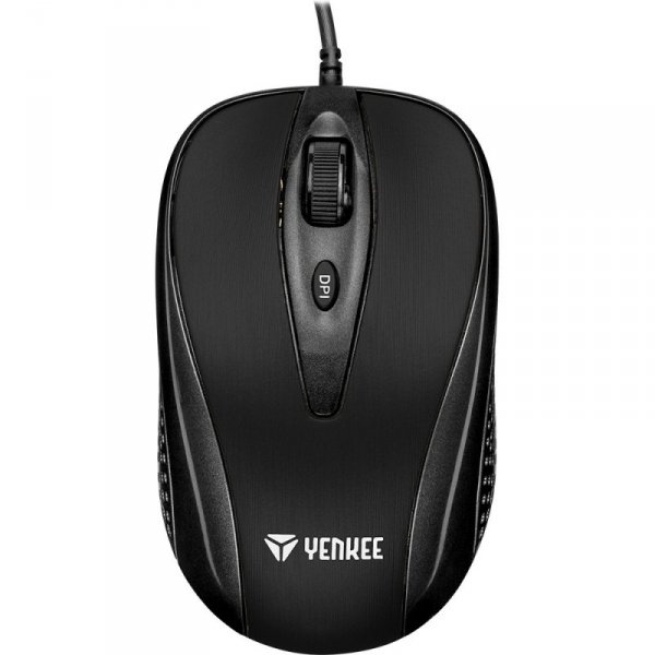 YENKEE Mysz przewodowa USB, 4 przyciski, YMS 1025BK, optyczna