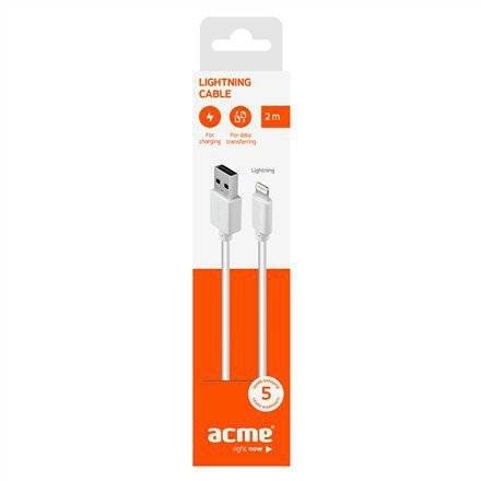 ACME Europe Kabel Lightning - USB Typ-A CB1032W 2m biały