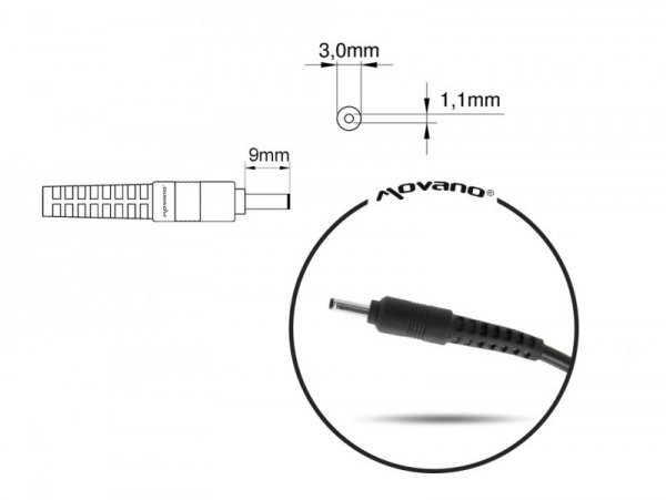 Mitsu ładowarka/zasilacz 19v 3.16a (3.0x1.1) - samsung 60W