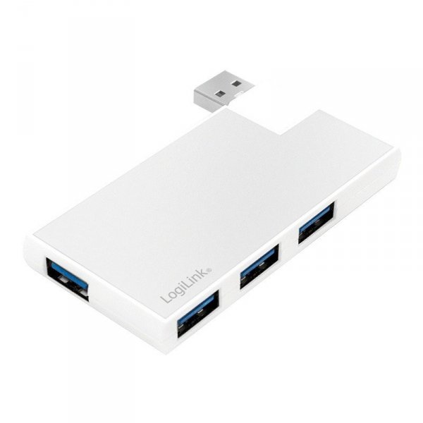 LogiLink Hub 4xUSB3.0, OTG, srebrny