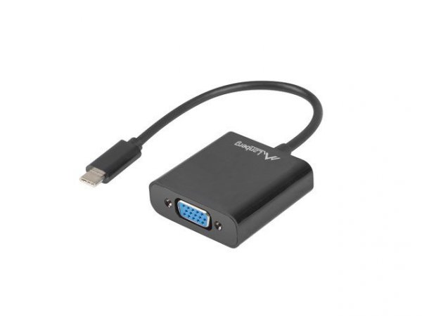 Lanberg Adapter USB CM - VGA F 15cm czarny