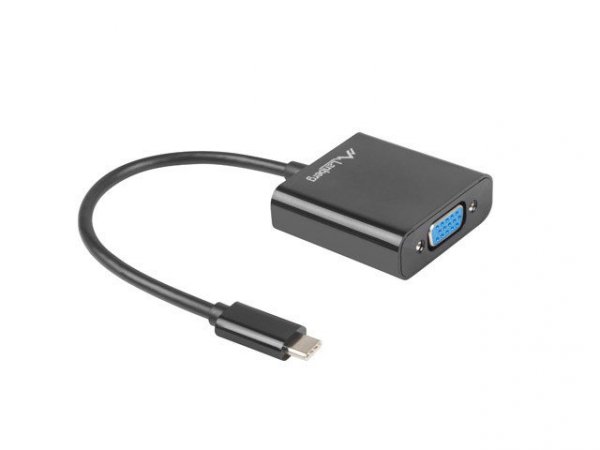 Lanberg Adapter USB CM - VGA F 15cm czarny