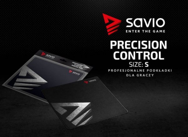 Elmak Podkładka pod mysz gaming SAVIO Precision Control S 250x250x2mm, obszyta