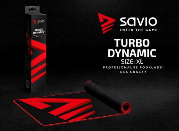 Elmak Podkładka pod mysz gaming SAVIO Turbo Dynamic XL 900x400x3mm, obszyta
