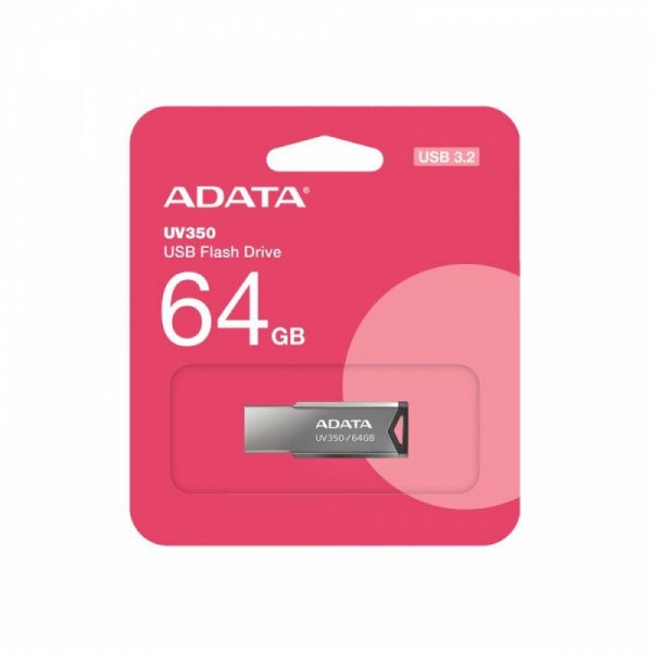Adata Pendrive UV350 64GB USB 3.2 Gen1 Metallic