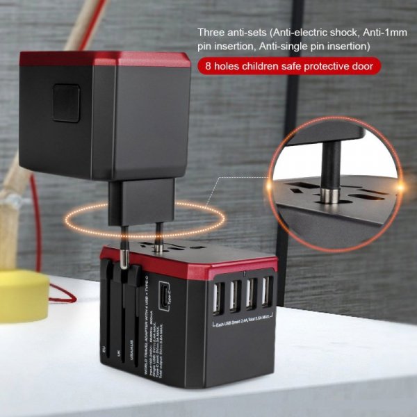 Maclean Adapter podróżny USB z zasilaczem MCE238