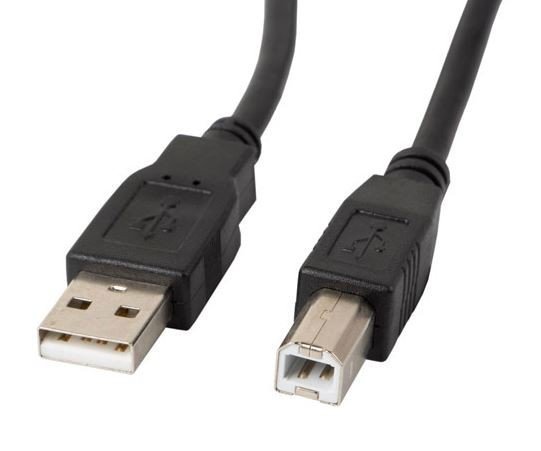 Lanberg Kabel USB-A(M)-&gt;USB-B(M) 2.0 0.5M CZARNY FERRYT
