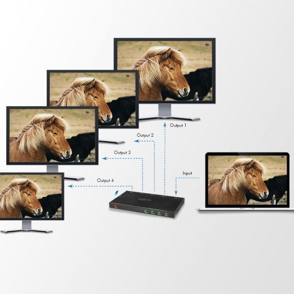 LogiLink Splitter 1 do 4x HDMI 2.0b 4K