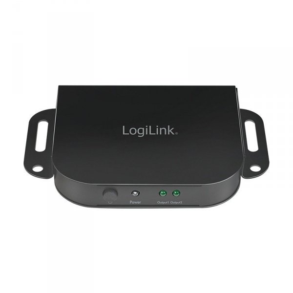 LogiLink Splitter 1 do 2x HDMI 2.0b 4K, z uchwytem montażowym