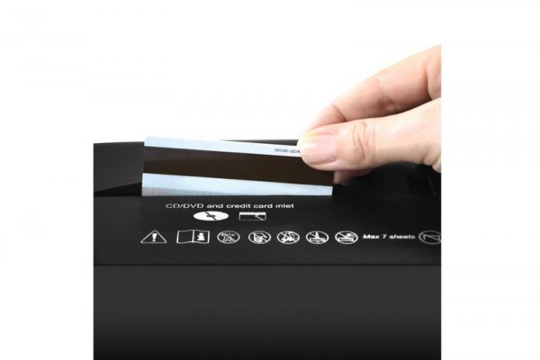 Digitus Niszczarka dokumentów oraz kart kredytowych i płyt CD X7CD max. 7 arkuszy ścinki DIN P-3 15L