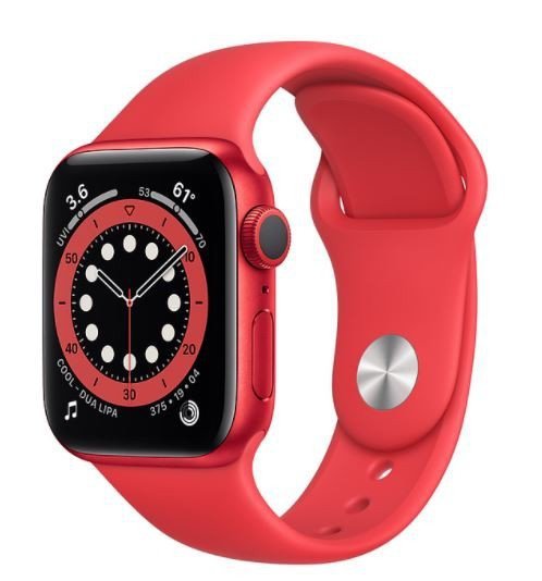 Apple Zegarek Series 6 GPS, 40mm koperta z aluminium z edycji (PRODUCT)RED z paskiem sportowym z edycji (PRODUCT)RED - Regular