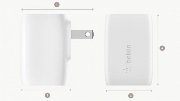 Belkin 60W USB-C Charger, GaN White