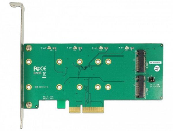 Delock Karta rozszerzeń PCI Express 2x M.2 Key B RAID