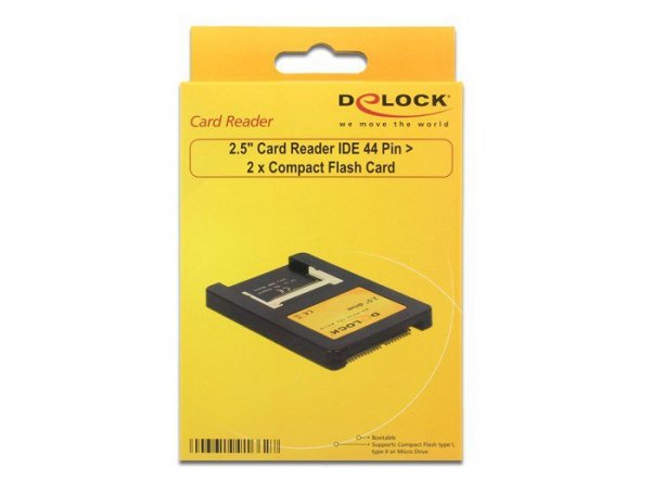Delock Adapter IDE 44PIN M-2X COMPACT FLA
