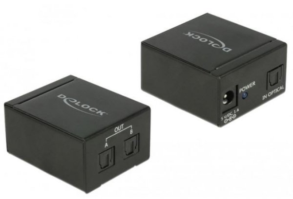 Delock Adapter rozdzielacz TOSLINK-&gt;2x TOSLINK