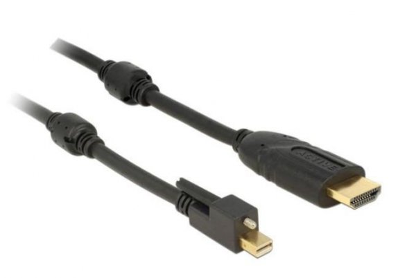 Delock Kabel Displayport MINI(M) V1.2 ze śrubą-&gt;HDMI(M)