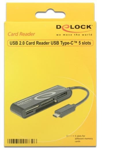 Delock Czytnik kart USB TYPE-C  All in one