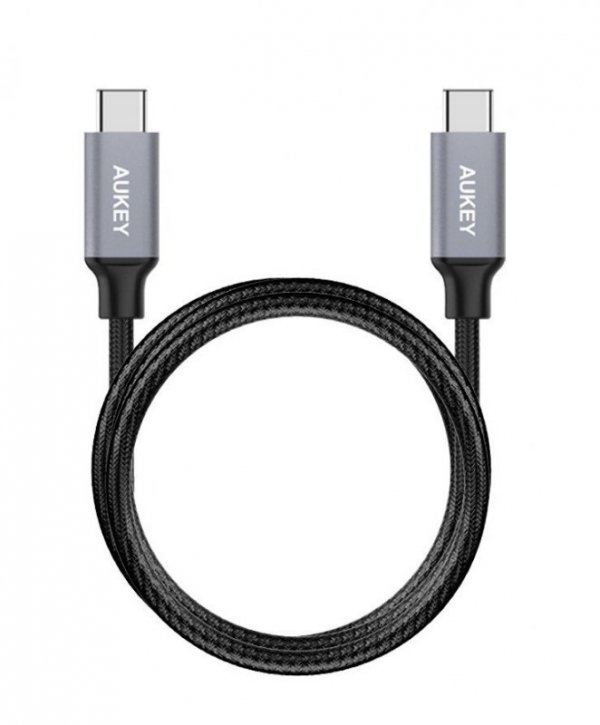 AUKEY CB-CC1 OEM zestaw 5 szt. nylonowych kabli Quick Charge USB C - USB C | 1m | 5 szt. | 5 Gbps | 3A | 60W PD | 20V