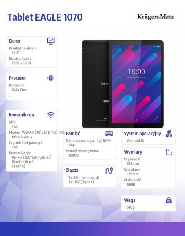 Kruger & Matz Tablet EAGLE 1070