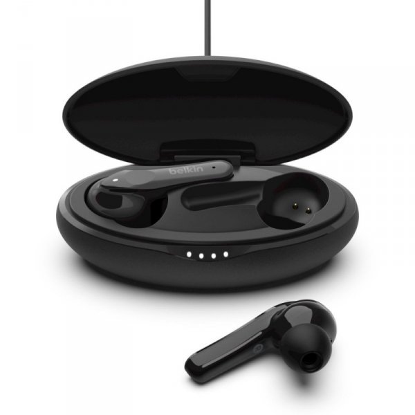 Belkin Słuchawki bezprzewodowe Soundform Move + etui ładujące czarne