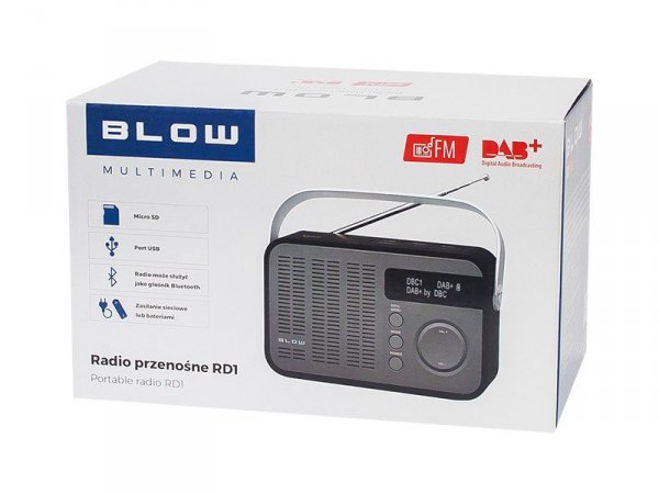 BLOW Radio przenośne cyfrowe DAB+ BLOW RD1