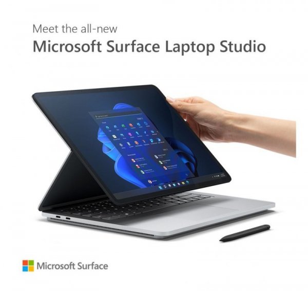 Microsoft Surface Laptop Studio Win11Pro i7-11370H/32GB/2TB/RTX3050Ti 4GB/14.4 cala Commercial Platinum AI5-00009