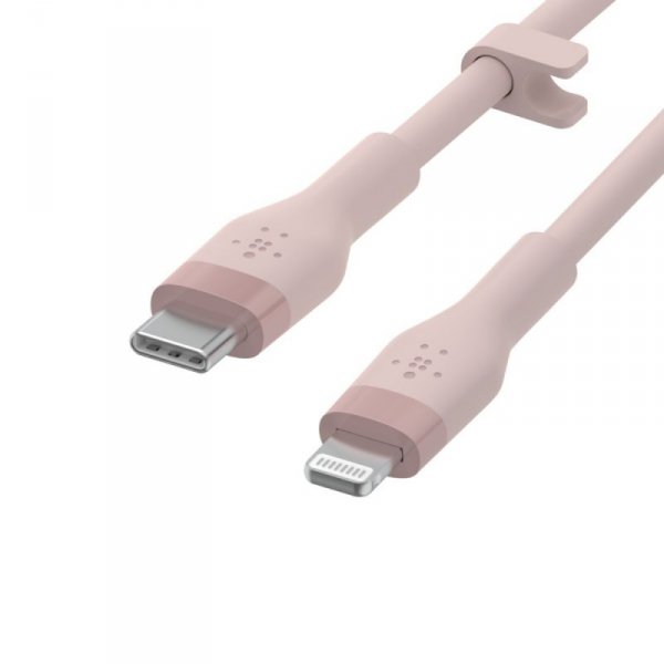Belkin Kabel BoostCharge USB-C do Lightning silikonowy 2m, różowy