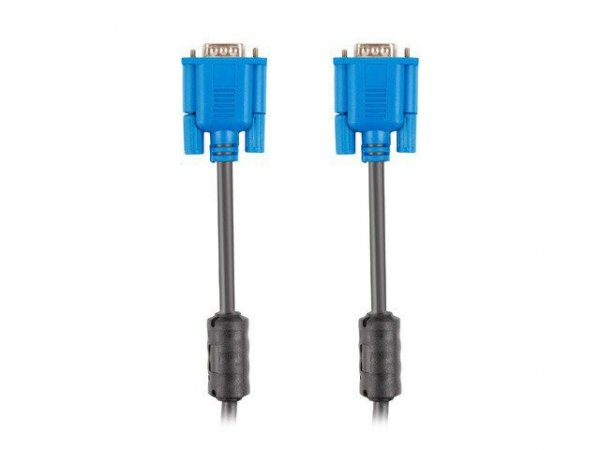 Lanberg Kabel VGA M/M 5M ekranowany ferryt, czarny