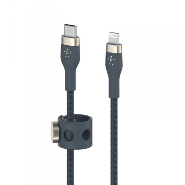 Belkin Kabel BoostCharge USB-C/Lightning Silikonowy w oplocie 1m niebieski