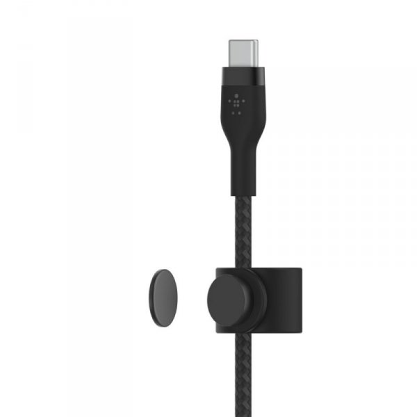 Belkin Kabel BoostCharge USB-C/USB-C silikonowy w oplocie 2m, czarny