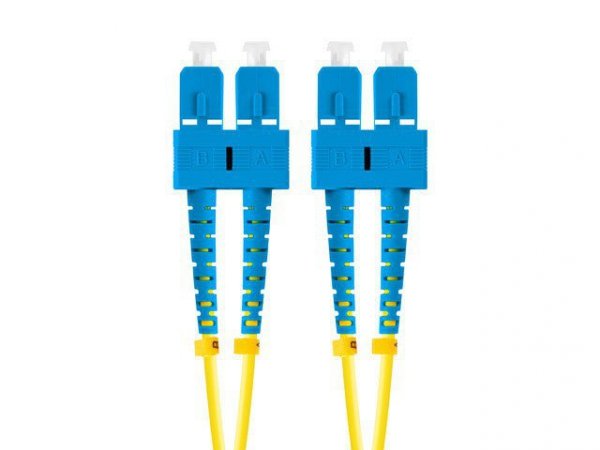 Lanberg Patchcord światłowodowy Sm Sc/Upc-Sc/Upc Duplex 3.0Mm 5M żółty