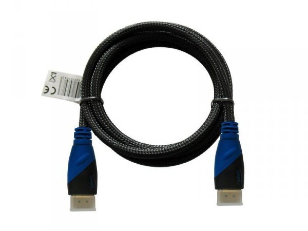 Savio Kabel HDMI (M) 2m, oplot nylonowy, złote końcówki, v1.4 high speed, ethernet/3D, wielopak 10 szt., CL-48