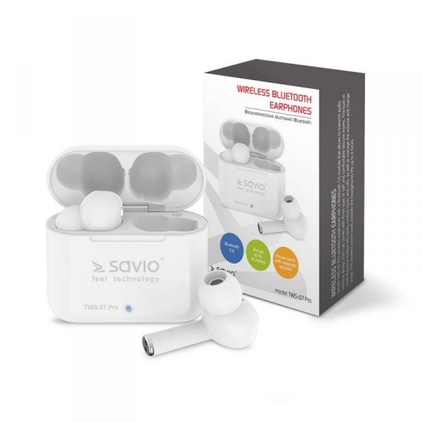 Savio Słuchawki Bluetooth z mikrofonem, TWS-07