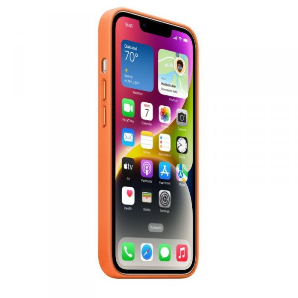 Apple Etui skórzane z MagSafe do iPhone 14 - pomarańczowe