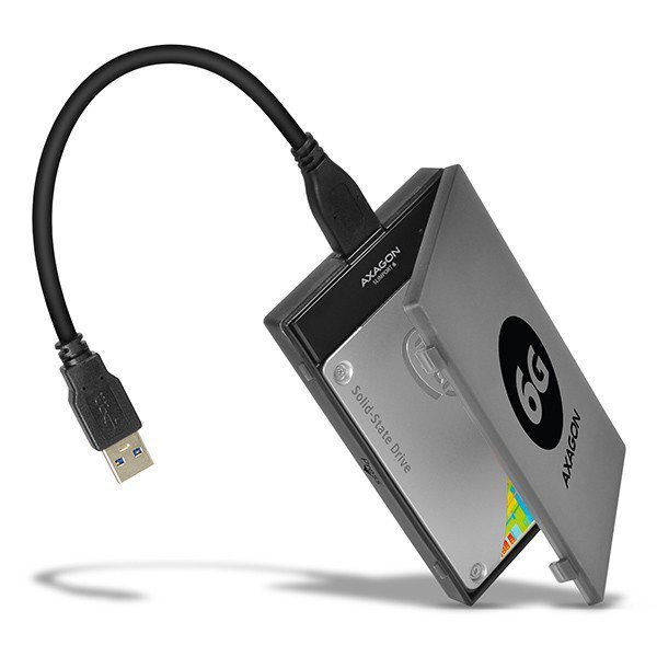 AXAGON ADSA-1S6 Adapter USB 3.0 - SATA 6G do szybkiego przyłączenia 2.5&quot; SSD/HDD, z pudełkiem