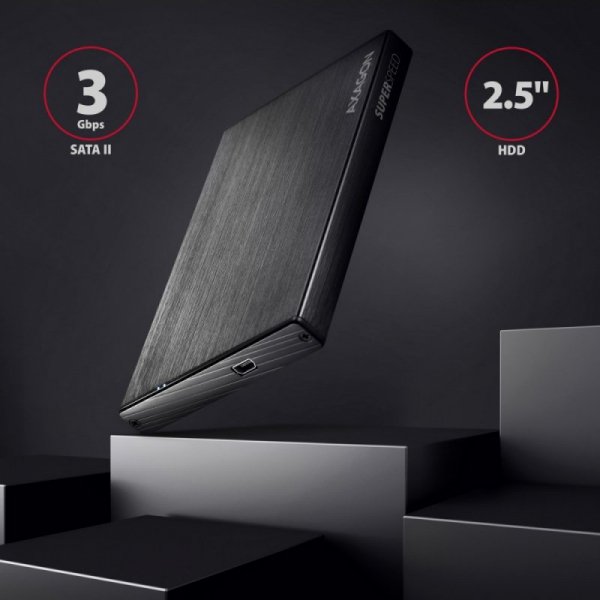 AXAGON EE25-XA3 Obudowa zewnętrzna aluminiowa, USB 3.2 GEN 1 SATA 3G 2,5&quot;